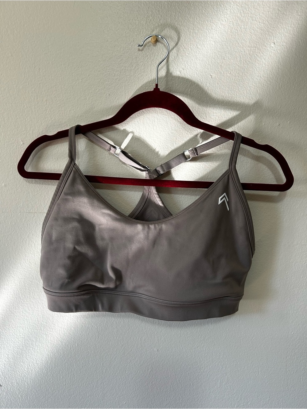 Adjustable Strappy Light Gray Sports Bra